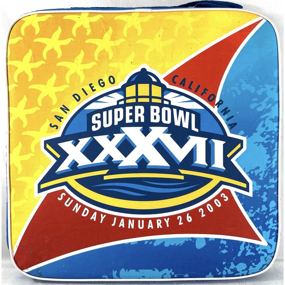 Super Bowl XXXVII Seat Cushion Pad San Diego 2003 NFL 13.5” - Picture 3 of 7